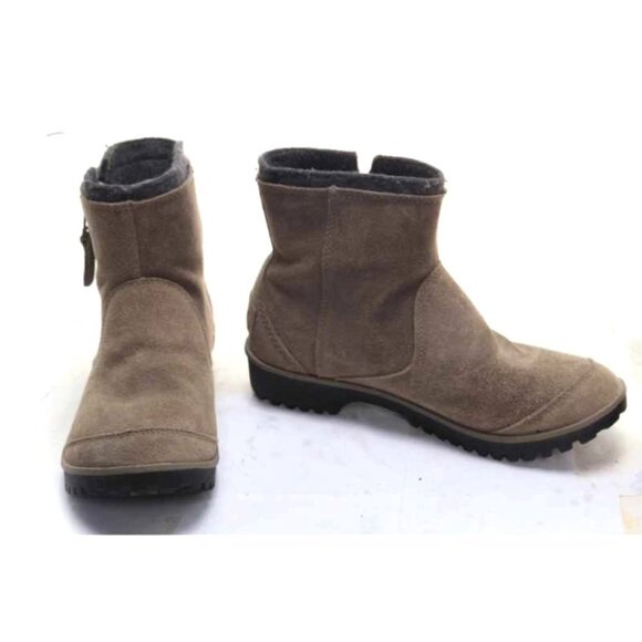 SOREL meadow side zip ankle boots waterproof suede womens winter shoes sz 6 - Picture 5 of 11